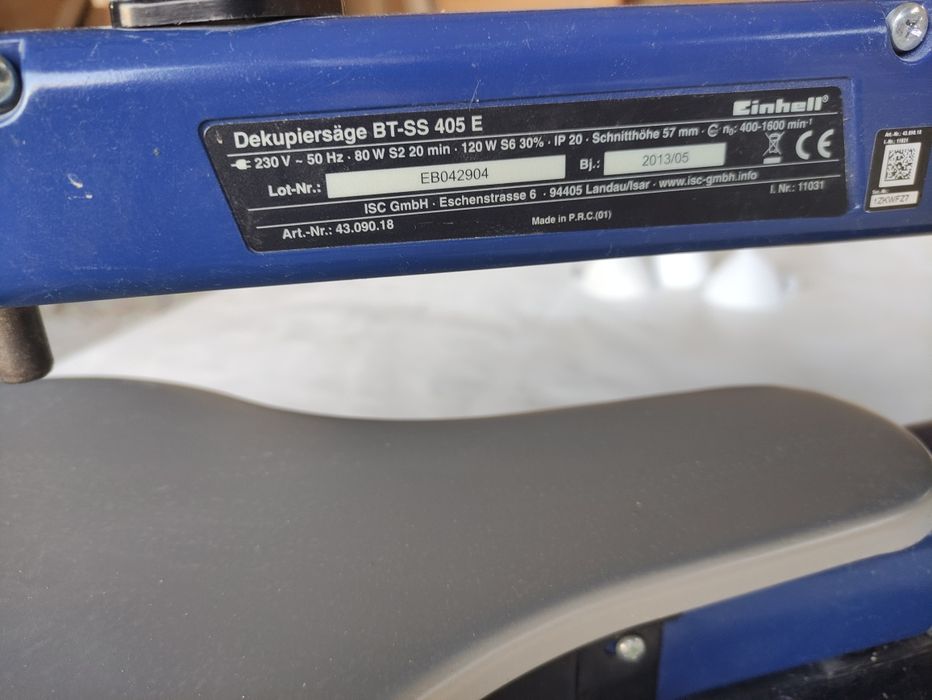 Электролобзик Лобзиковый станок  EINHELL TC-SS 405E Лобзик