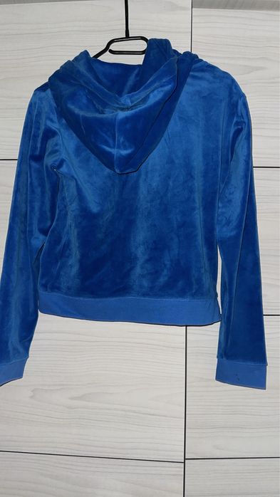 bluza juicy couture albastra din catifea