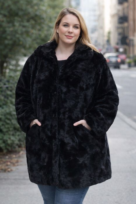 Меко палто в голям размер