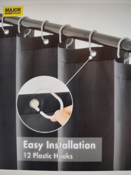 Perdea de duș din material cu uscare rapida. 180x200.