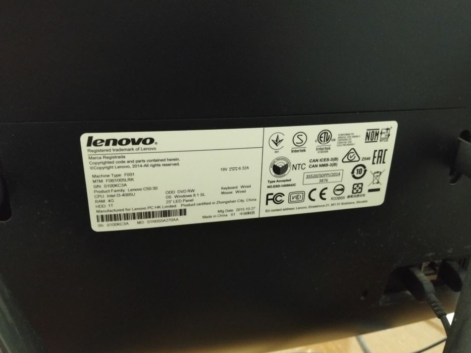 Моноблок Lenovo в хорошем состоянии