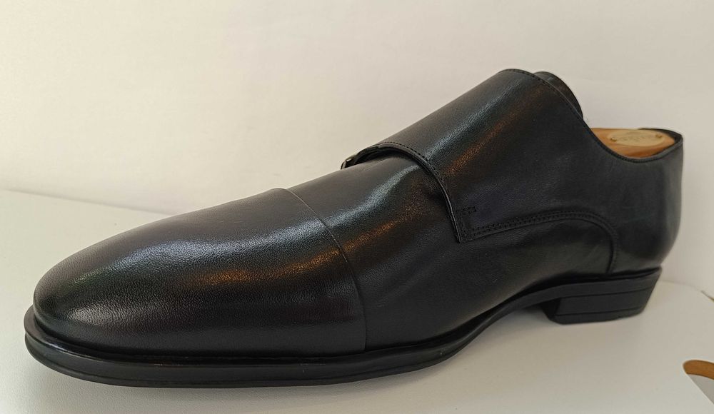 Pantofi monk 44 44.5 premium S'Oliver NOI piele naturala moale