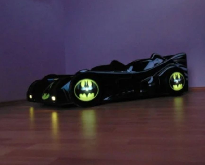 Pat masina Batmobil cu lumini 140x70, pat copii, masina, Batman