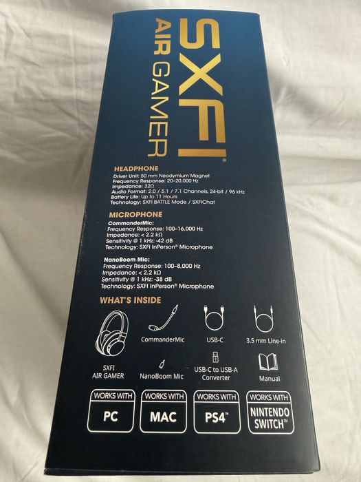 Casti CREATIVE SXFI Air Gaming