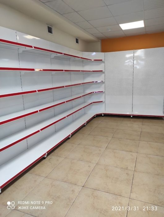 Стеллаж металлические полки для магазина витрины прилавки кассовый бок