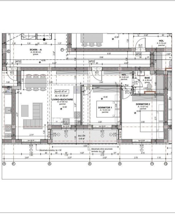 Apartament NOU,cu 3 camere,balcon, complet mobilat si utilat - Stanca