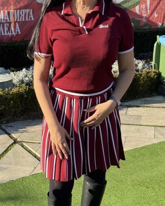 Gucci костюм от плетиво съдържащ блуза и пола ежедневни поводи