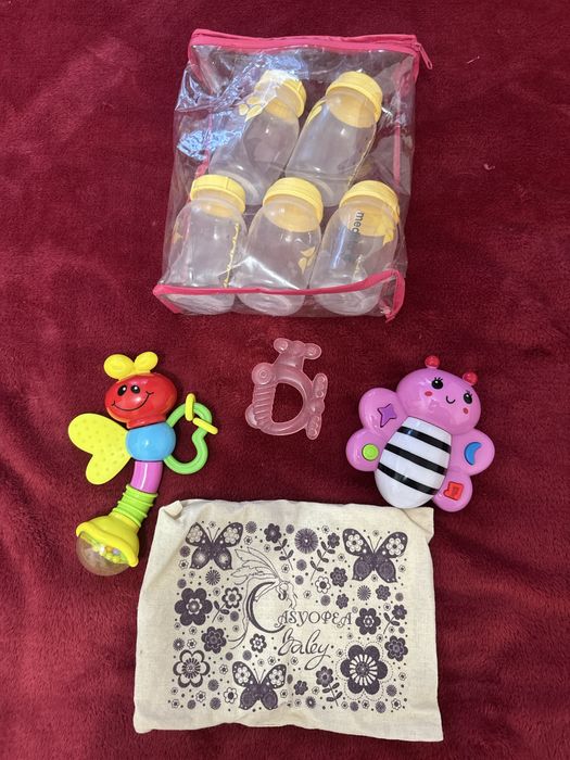 Бейбифон и Medela шишета черешови костилки