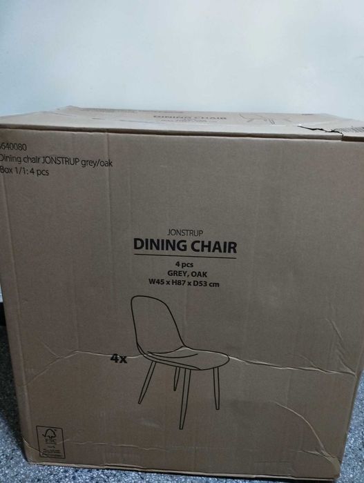 Стол кунхенски Jonstrup, цвят сив - 4 бр. нови