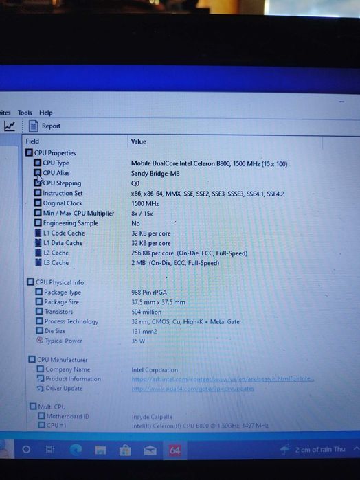 Продава се Lenovo G570 Intel insaid Dual core 1.50ghz.700Hdd Windows 10 Може и на части