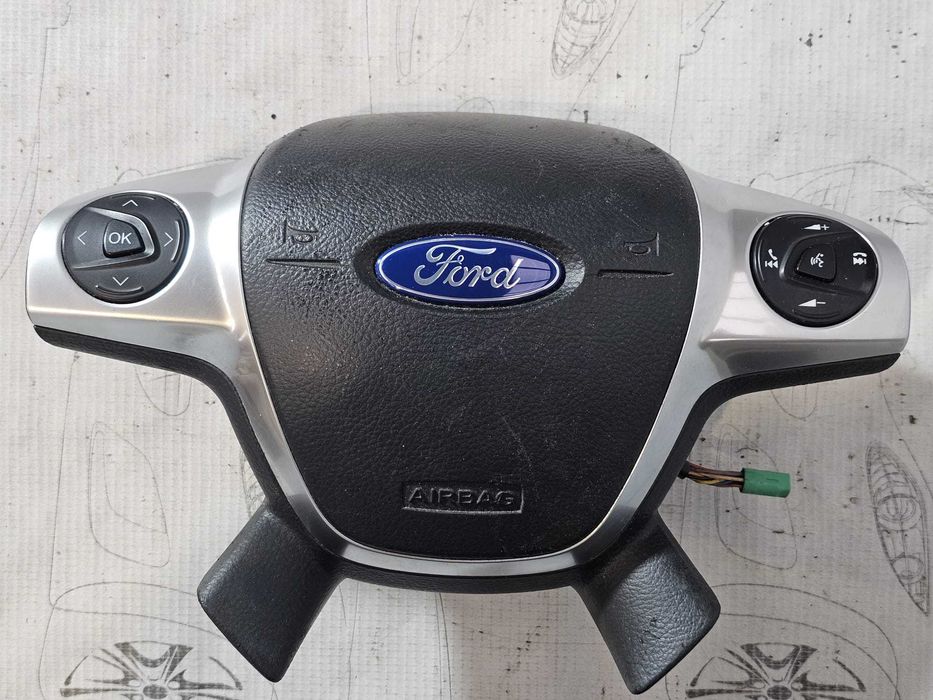 Airbag volan cu comenzi Ford Kuga MK2 / Focus MK3 / C-MAX MK2 2012-2019 2014 2.0 TDCi 103kW Cod OEM: EM51-R042B85-BA (5G3)