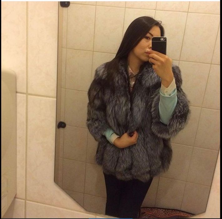 Чернобурка шуба модная