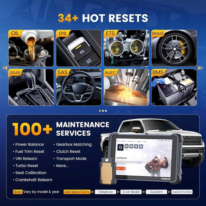 THINKCAR THINKSCAN 689BT – Tester auto profesional multimarca cu limba romana, scanner bidirectional Bluetooth, ecran 8"