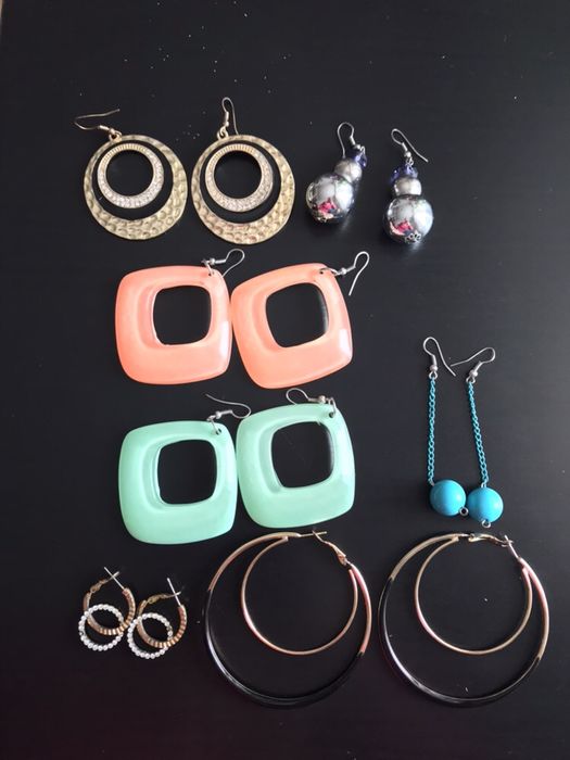 Лот обеци, гривна и сребърен пръстен с жабка - 16 бр.