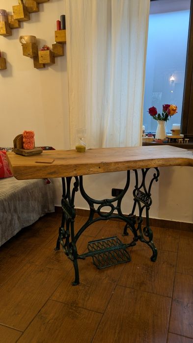 Masa Stejar Masiv. Margini Naturale. Livrare Imediată