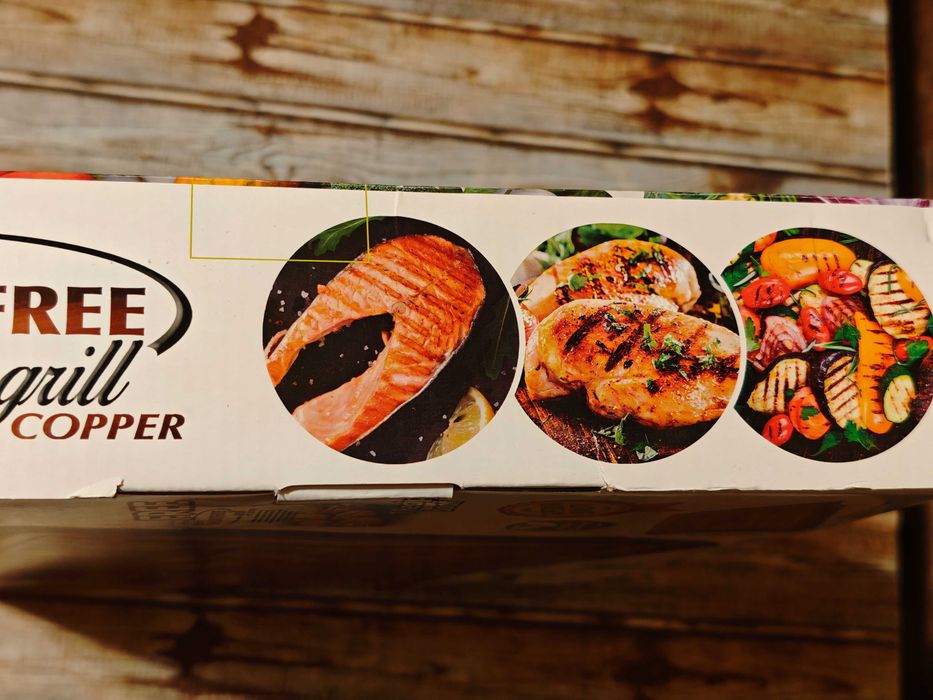 ПРОМО!БЕЗДИМНА Ел. скара/грил+туч плоча с МЕДНО незалепващо покритие