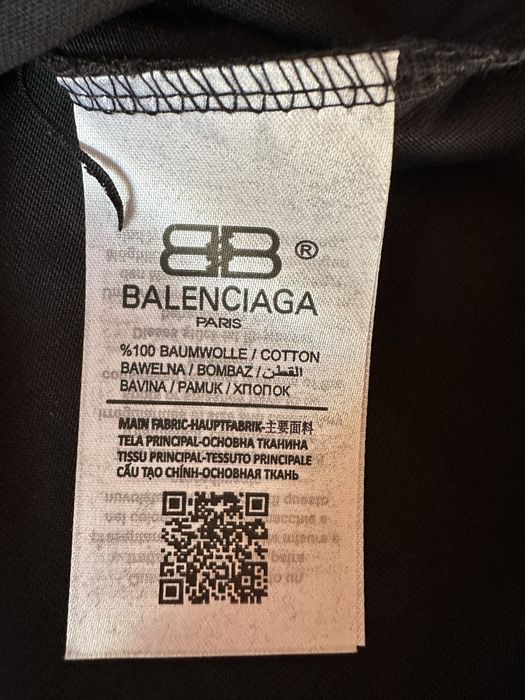 Мъжка,памучна,черна тениска Balenciaga