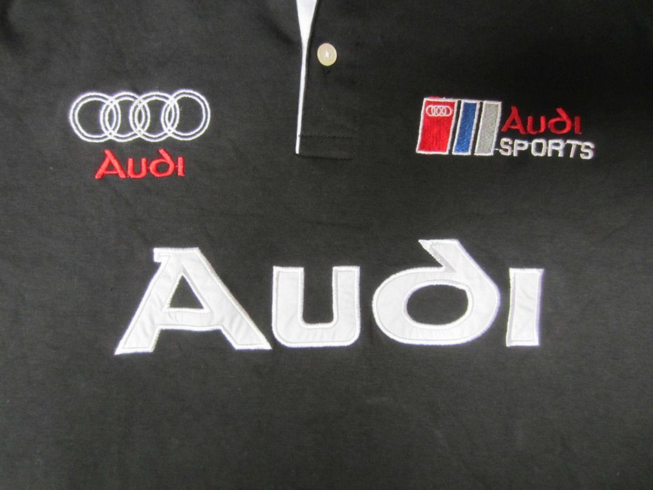 Tricou polo Audi Sports, masura L ( pe eticheta scrie XXL),  3 nasturi, bumbac, stare f.buna