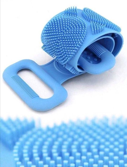 Силиконова ексфолираща четка за баня гъба с дръжки