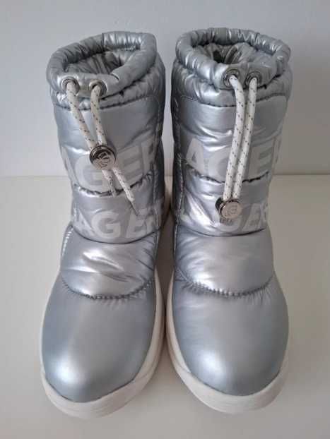 Vand cizme de zapada Karl Lagerfeld argintii, model KL61550, marime 37