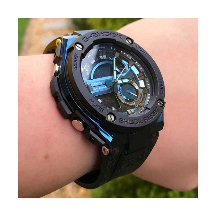 Ceas Casio G - Shock G - Steel GST-200CP-2AER, digital, analog