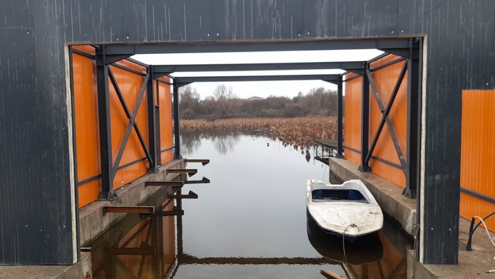 Garaj ambarcatiune pe structura metalica 66mp2