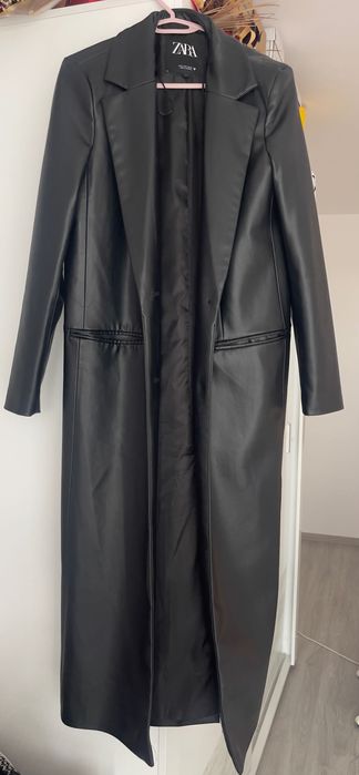 Кожено преходно палто ZARA