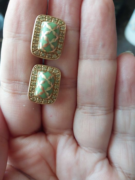 Златна висулка 18 кр. Бяло злато Цитрин