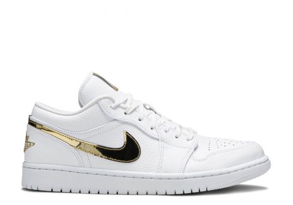 Кроссовки Nike Jordan 1 white & gold