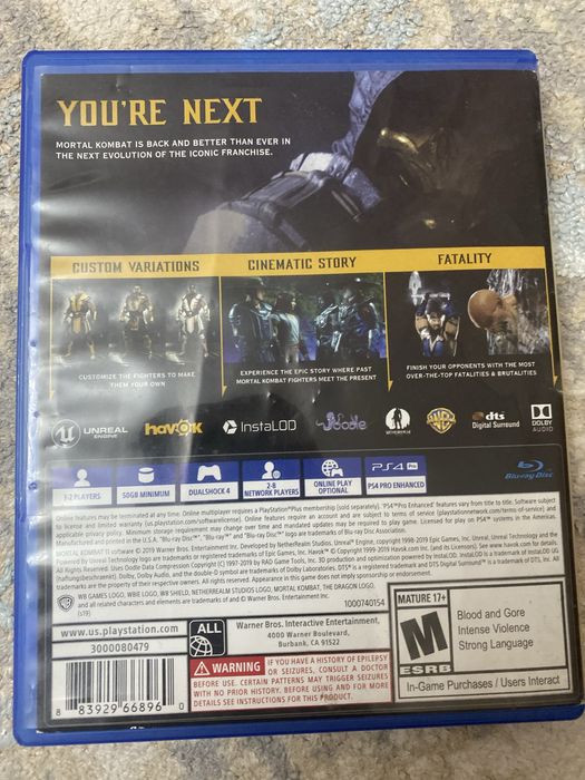 Mortal Kombat PS4 (Диск для PlayStation 4)