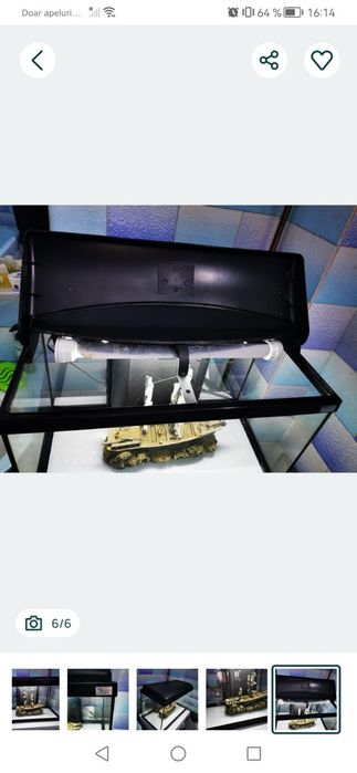 Vând acvariu 60x30x30 complet echipat