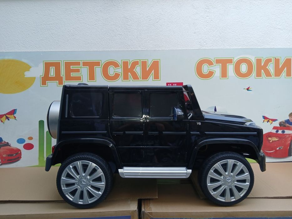Промоция!!Акумулаторен джип Mercedes G63 с меки гуми и кожена седалка