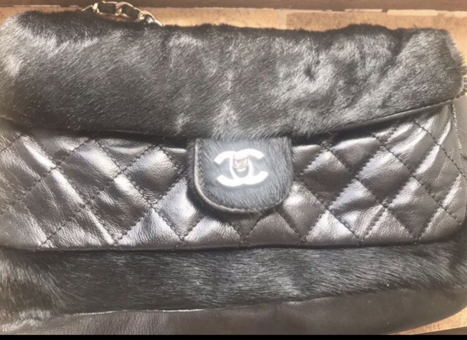 Geanta Chanel premium piele naturala blana naturala