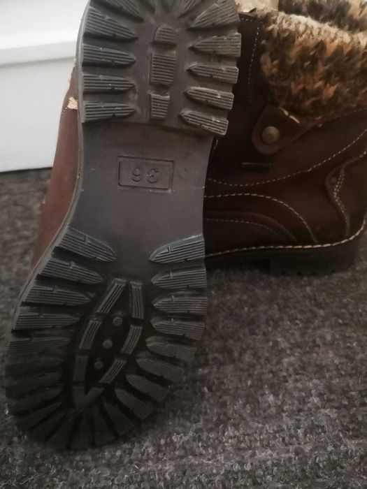 Зимни боти от естествена кожа 36-ти номер НОВИ