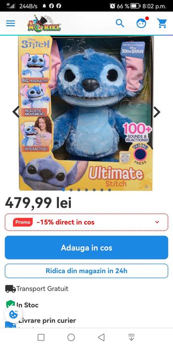 Jucarie sigilata Stitch Plus Interactiv, NOU
