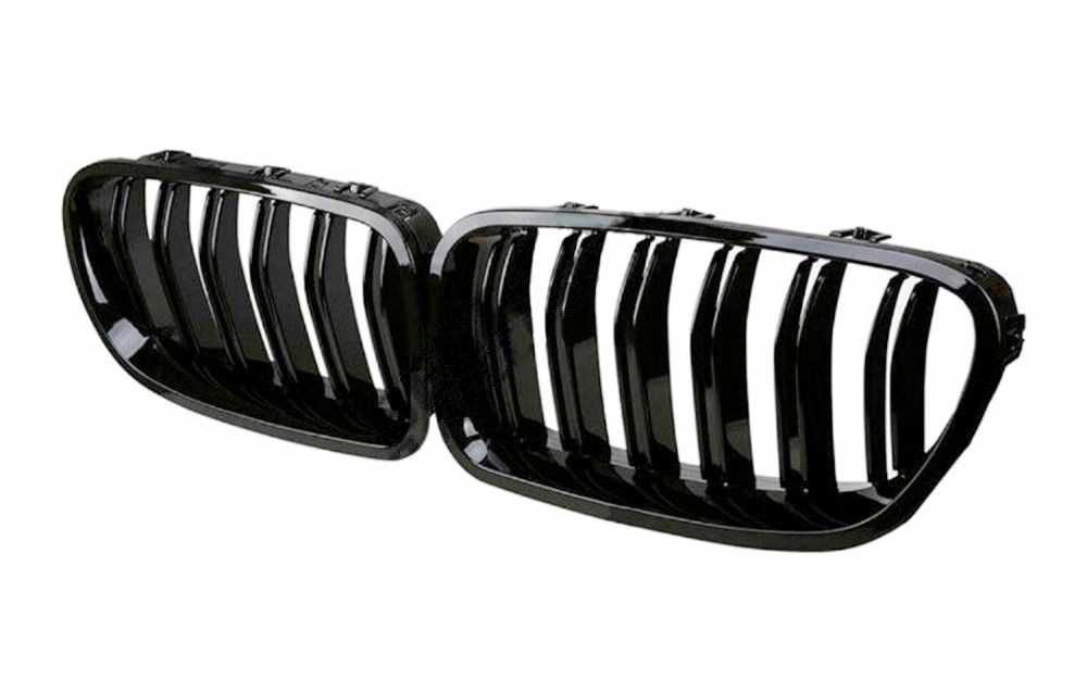 Set grile duble pentru BMW F10 / F11 / 2010 - 2016 / negru lucios