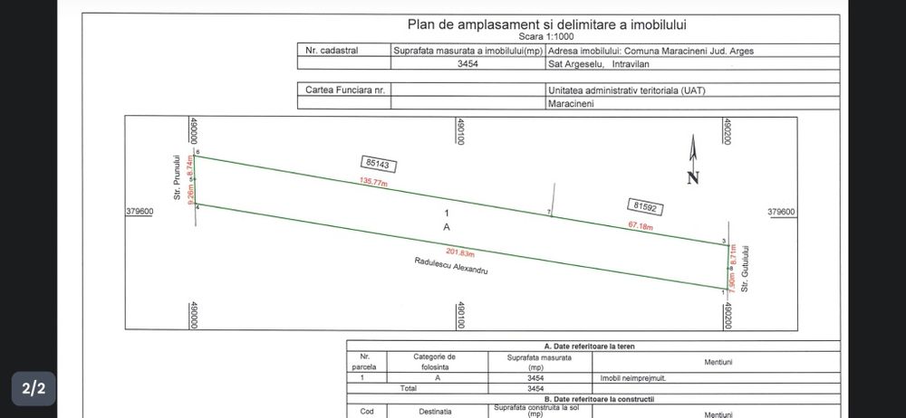 Teren Intravilan 1700mp