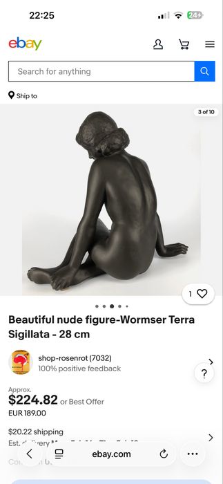 Statueta teracota Terra Sigilatta Arthur Moller. Sculptura lut.