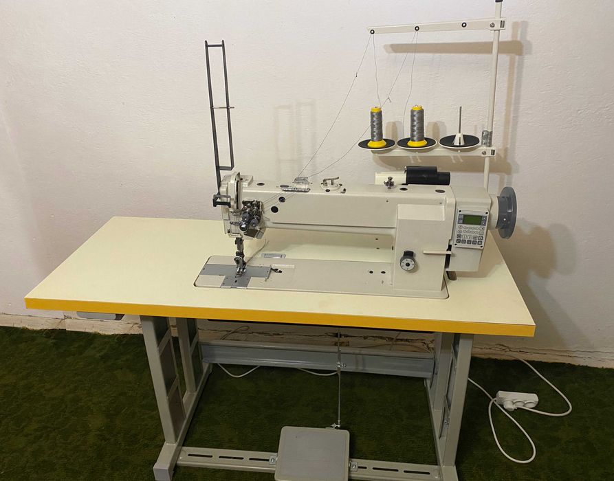 (НОВЫЙ) Мощная промышленная швейная машина 2 иглы, тройное продвижение
