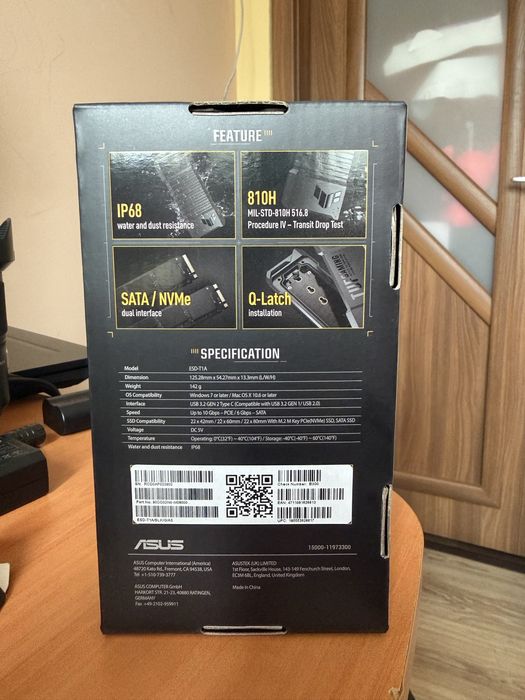 Продавам чисто нов ASUS Tuf Gaming USB 3.2 Gen 2 SSD Enclosure