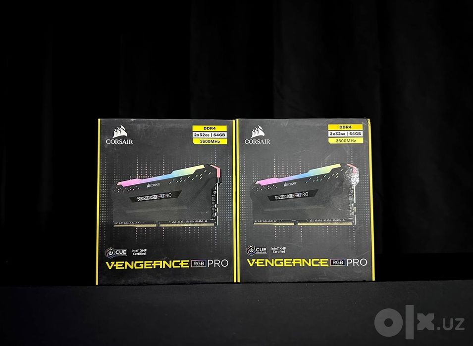 ОЗУ CORSAIR VENGEANCE RGB PRO 64gb
64GB | 2x32GB | 3600MHz cl18