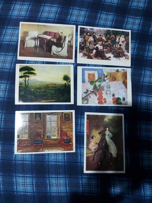 Колекция от 20 картички с руски картини, изд. 80-те