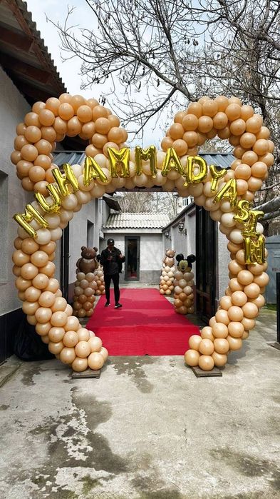 Sharli bezatish xizmati 500.000/Услуга оформления шарами 500.000