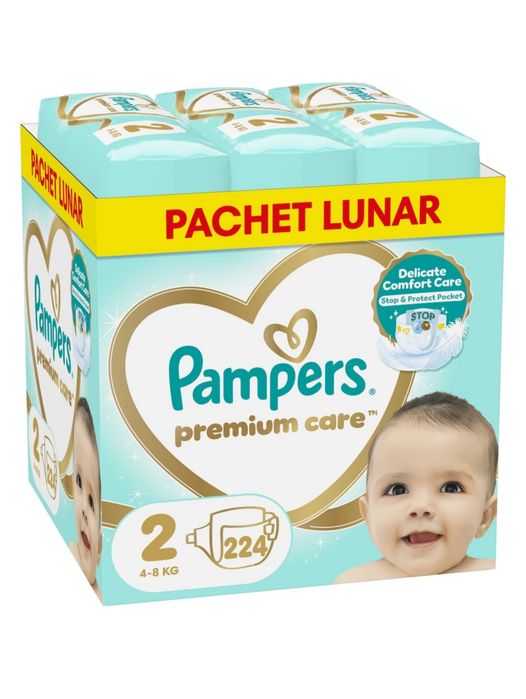 Scutece Pampers Premium Care XXL Box, Marimea 2, 4-8kg, 224 buc