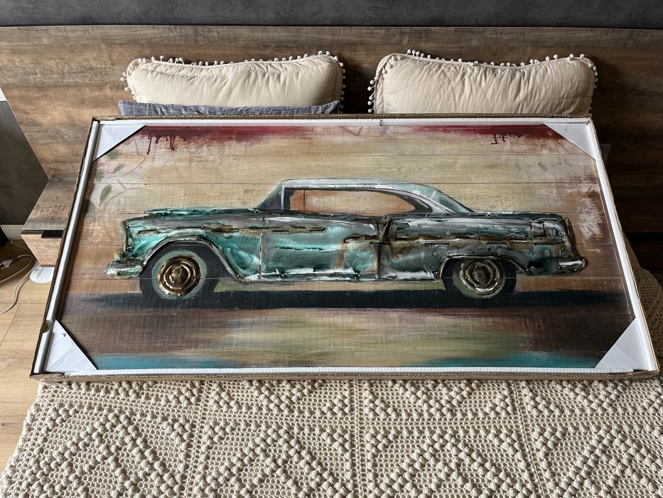 Картина дерево металл