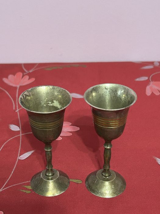 Set Mini 2 Cupe Alamă Vintage