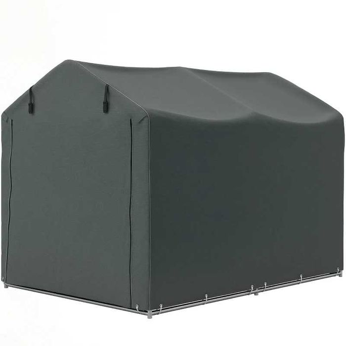 Водоустойчива гаражна тента с врата, UV устойчива, 220 x 157 x 165 см