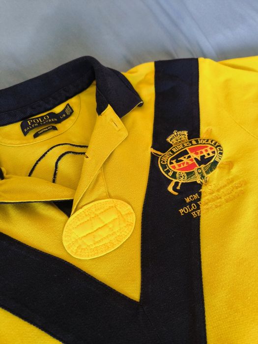 Оригинална мъжка тениска Polo Ralph Lauren размер L custom fit