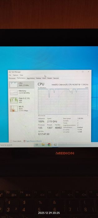 Laptop notebook Medion Akoya e1232t, 500gb, 4 gb ram, intel