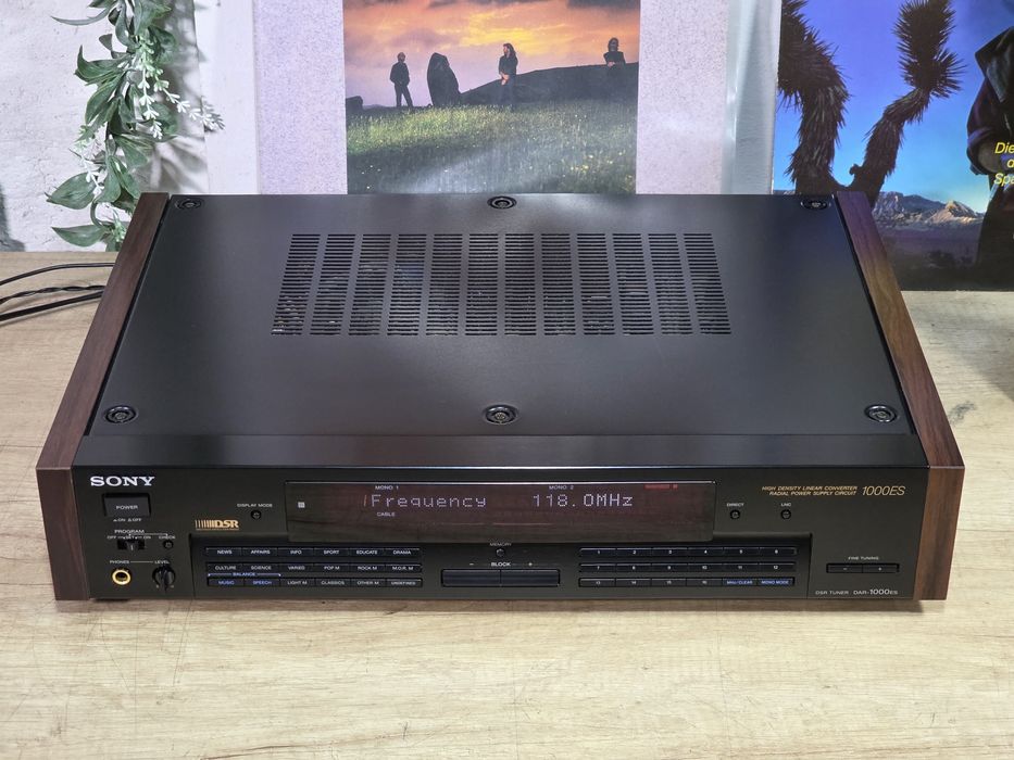 Digital satelit radio SONY DAR-1000ES, DSR hi-end, laterale lemn